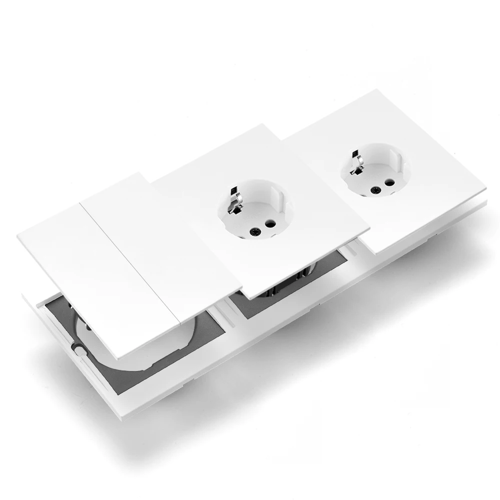 Skin Sensation Wall Socket Integrated Panel Button Light Switch Power Sockets Embedded Skin Feel Paint DIY Combination Embedded