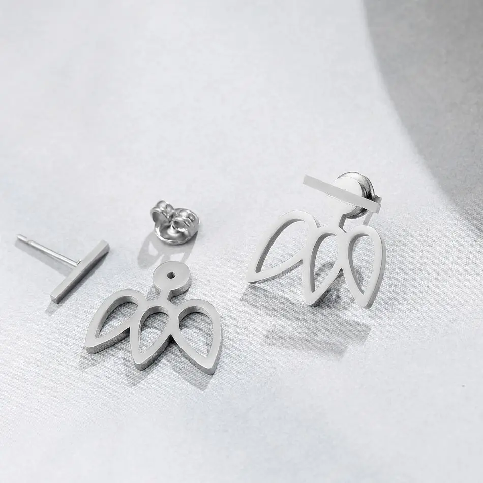 e-Manco Trendy Ladies Stud Earrings for Women Geometric Stainless Steel Earrings Sets Studs Cute Earrings Fashion Jewelry