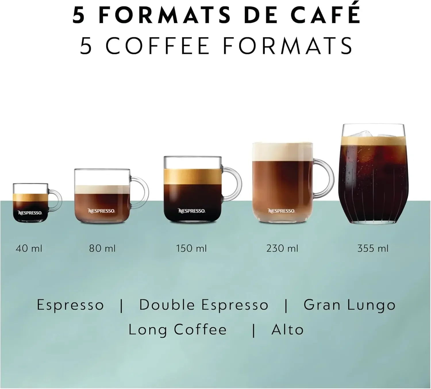 Cafetera y máquina de café expreso Vertuo Pop+, negro de regaliz