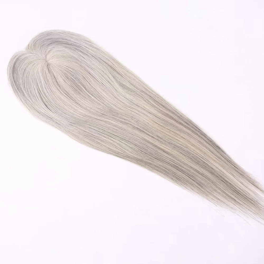 5.5X6inch Mono Base Brazilian Remy Human Hair Topper 12