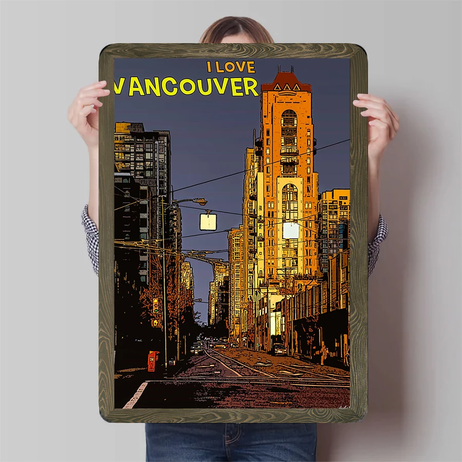 Home Decor Vancouver - Vancouver City Skyline Metal Wall Art