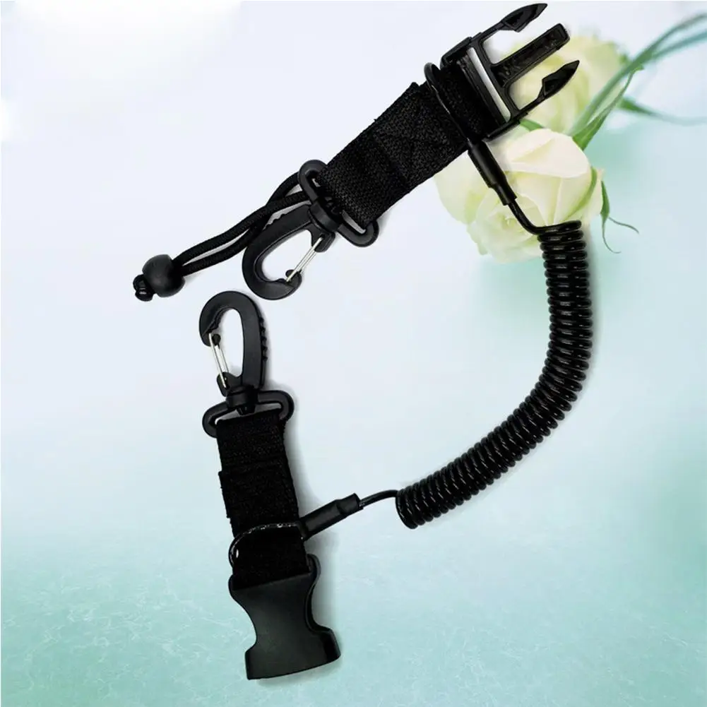 Newest Scuba Diving Snappy Coil Springs Camera Lanyard Spiral With Ring Dive For Underwater Housing Flashlight Torch Outdoor