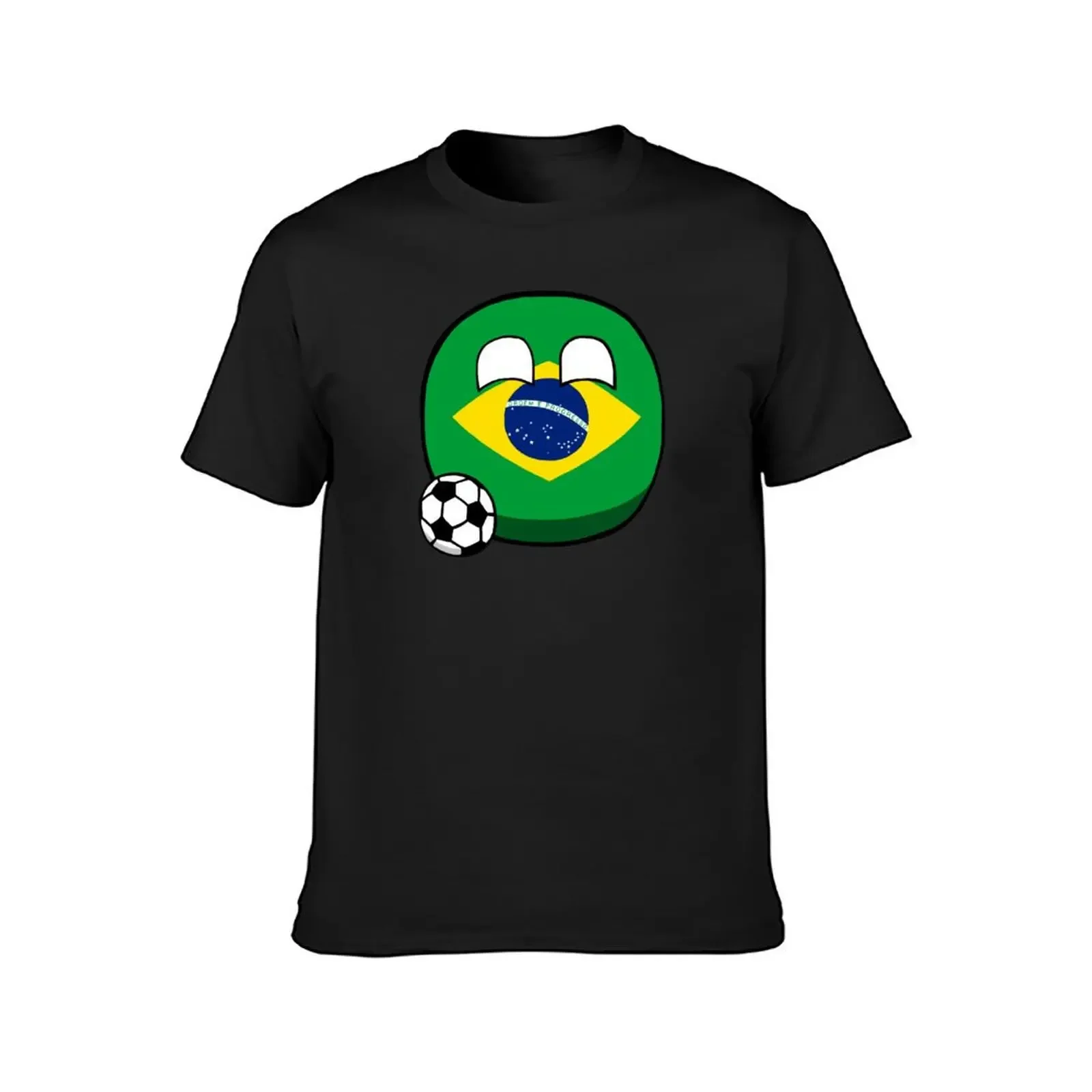 Brazilball with Football/Soccer Ball T-Shirt plus size clothes for a boy cotton graphic tees customs Men's cotton t-shirt