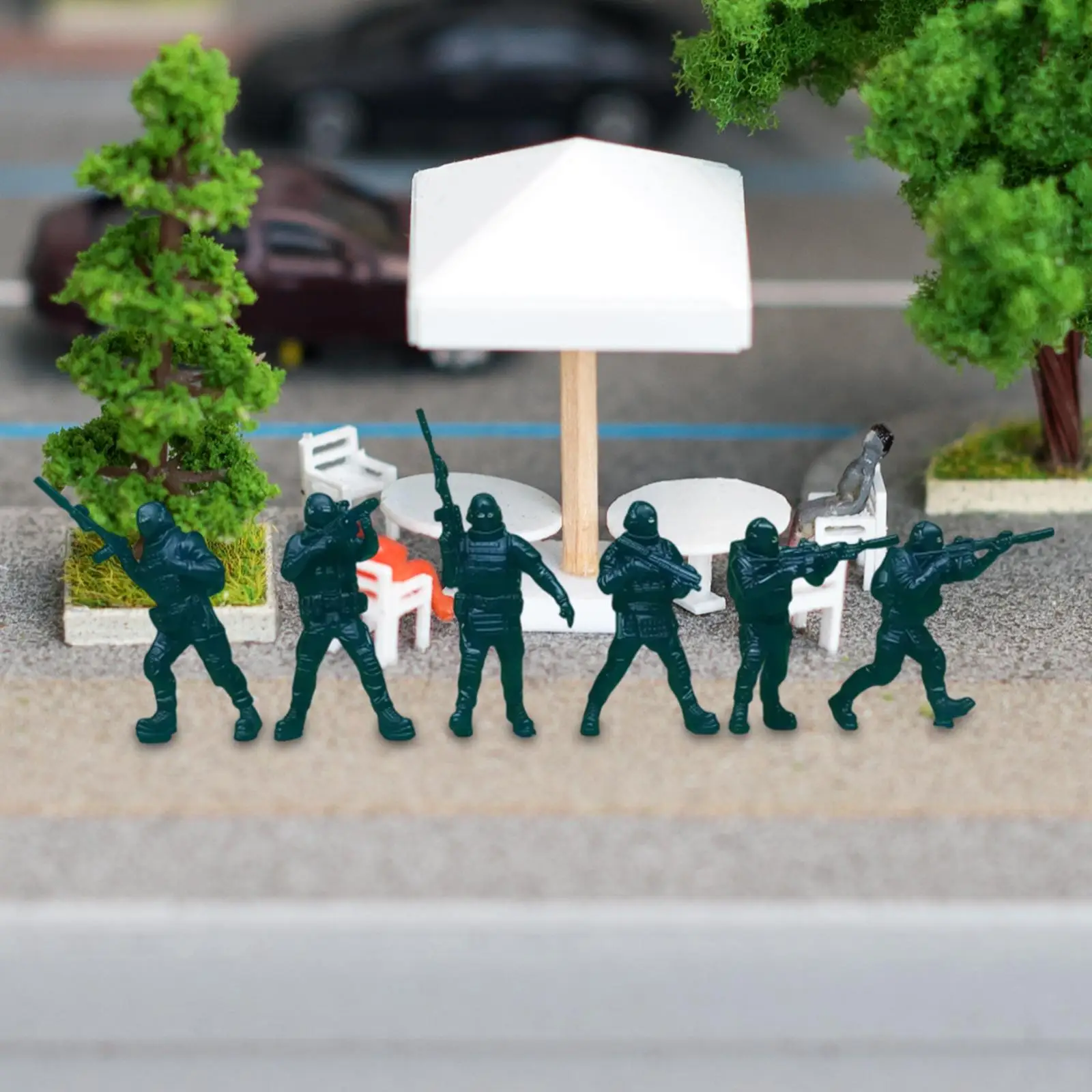 Figurines d'action miniatures à l'échelle 1/64, ensemble de Ranger de l'armée en résine peinte, figurines d'hommes réalistes pour l'affichage du Diorama et le paysage de modèle