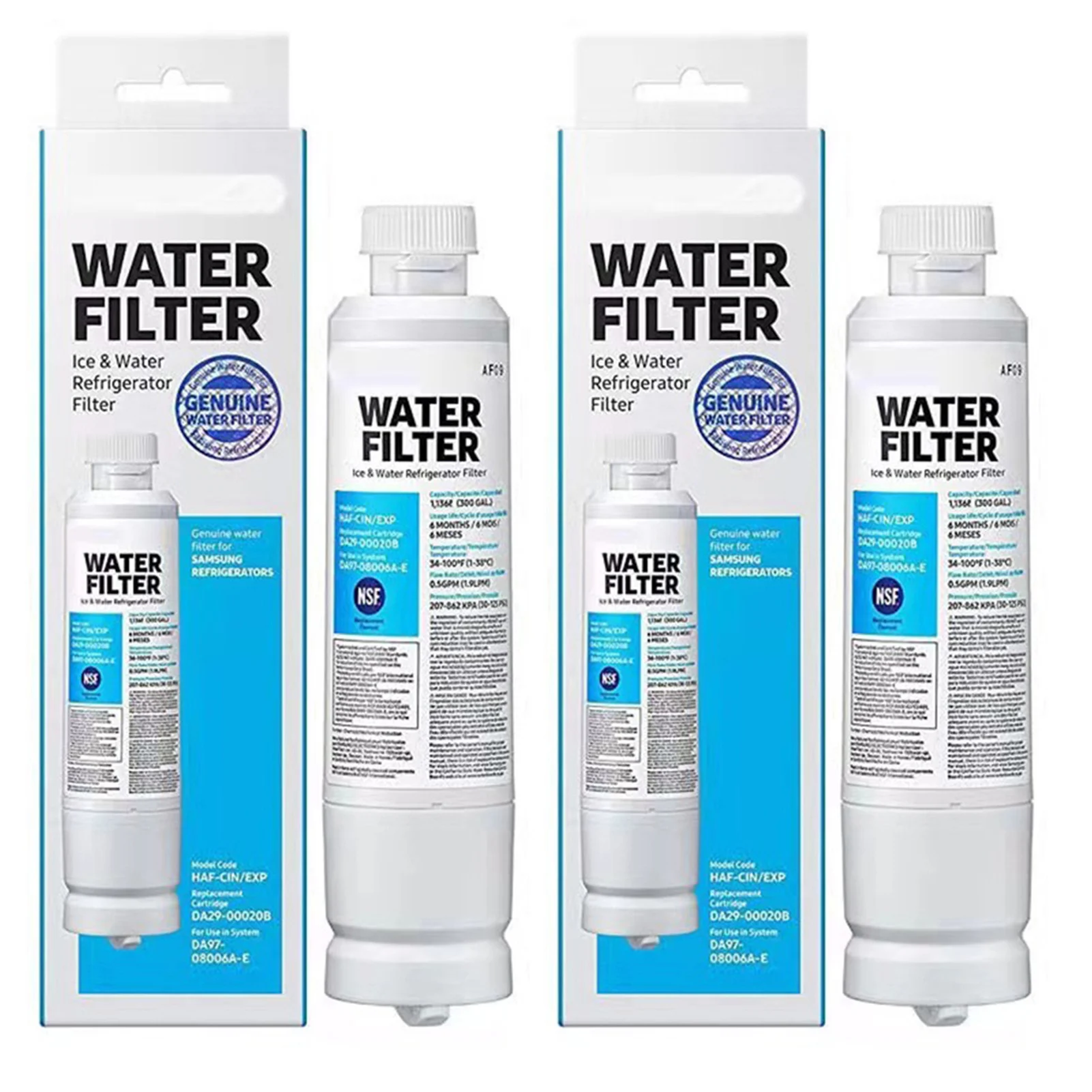 1/2/3PCS Refrigerator Water Filter, Compatible with DA29-00020B Carbon Filter Water Purifier Replacement for Samsung Replace
