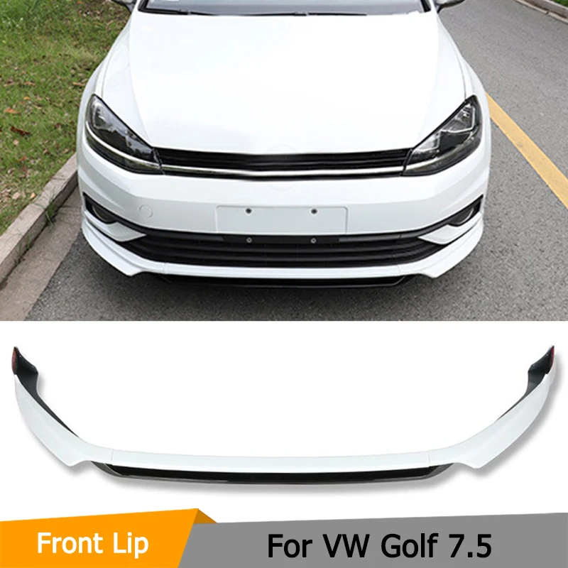 PP Black White Red Painted Front Bumper Lip Splitters For VW Volkswagen Golf 7.5 Standard Hatchback 4-Door 2018 2019