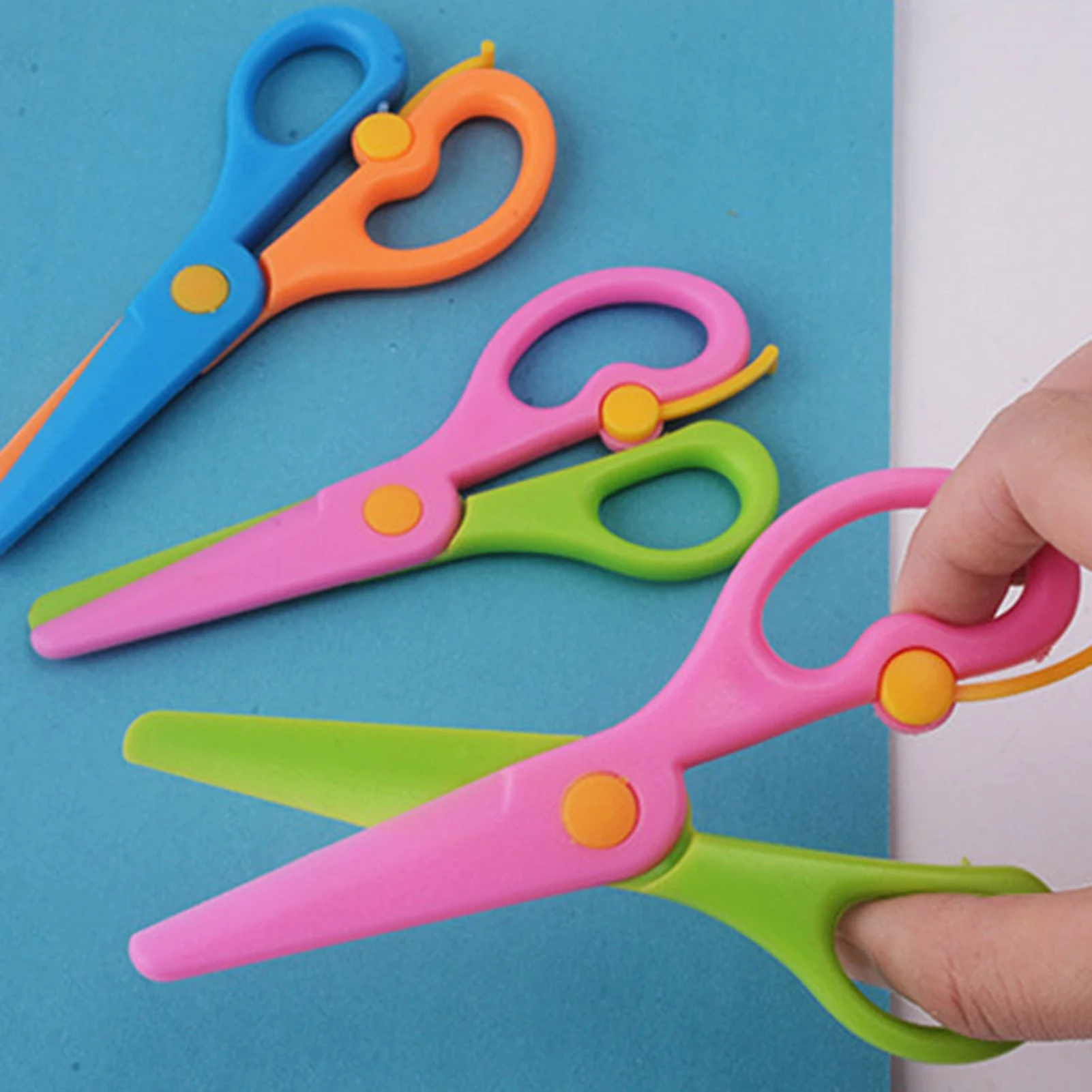 Children Safety Scissors Comfort-Grip Handles Household scissors for Cutting Paper Cardboard Fabric