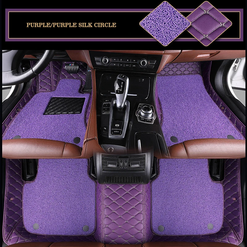 

Customized Double layer Wire Ring Car Floor Mats for Fiat All Model 2007-2014 Punto Bravo Viaggio Freemoauto Auto Accessories