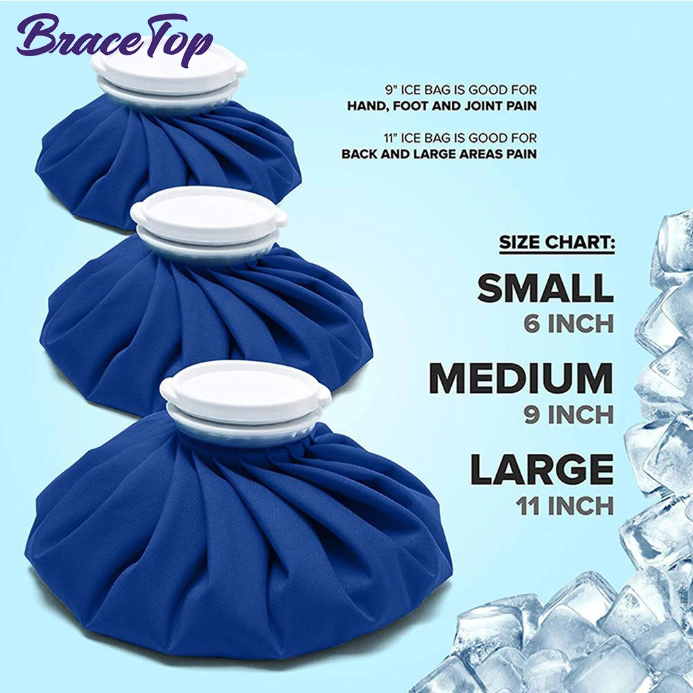 Ice Cold Pack Reusable Ice Bags Hot Water Bag for Injuries,Hot & Cold Therapy & Pain Relief with Elastic Breathable Support Wrap