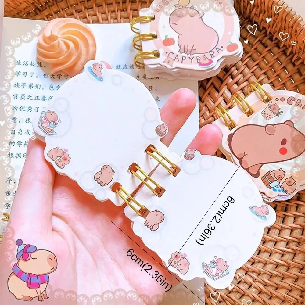 Creative Capybara Notebook Random Color Paper Coil Book Small Mini Writing Pad