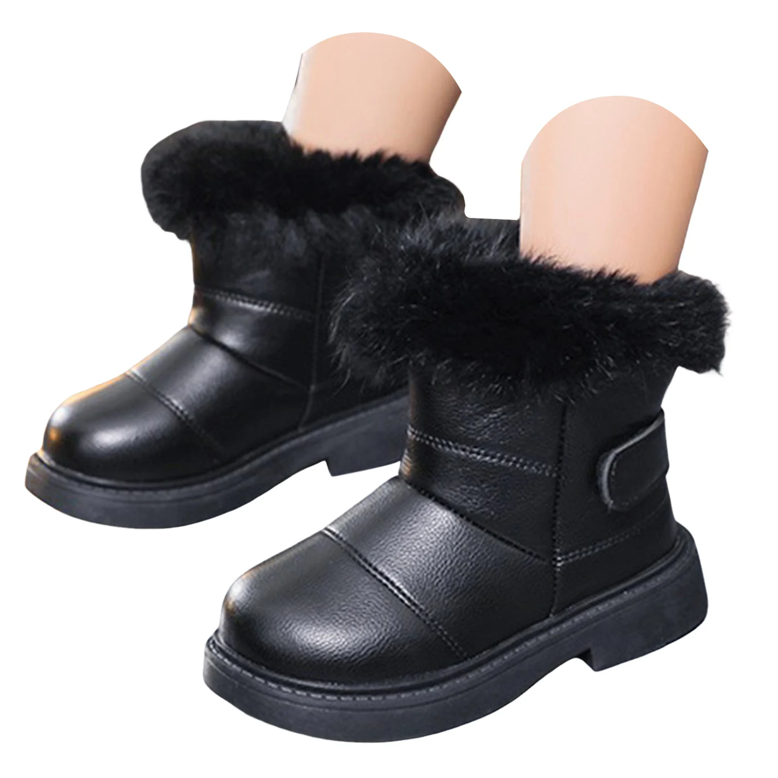 

Girl Cowboy Boots Children's Fleece Lined Ankle Boots Girls' Boots Korean Soft Sole Thickened Cotton Boots Ankle Boots for Girls