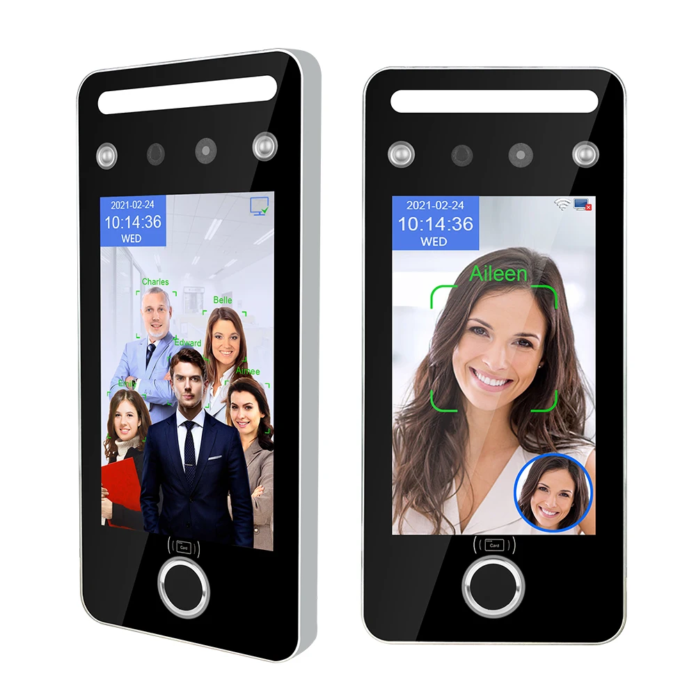 Long Distance Dynamic Face Recognition WiFi Cloud Software NFC Fingerprint Face Door Access Control