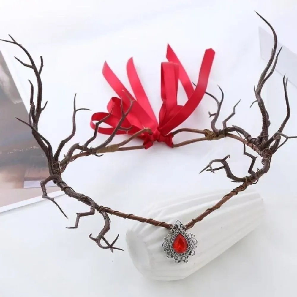 

Фэнтезийная эльфийская корона-диадема для фотосессий, украшенная стразами, имитация листьев дерева, головной убор феи, для Хэллоуина и косплея