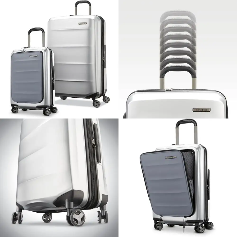 Conjunto de bagagem rígida extensível leve com bolso frontal, 21 bolsas de mão e 28 grandes verificadas para viagens