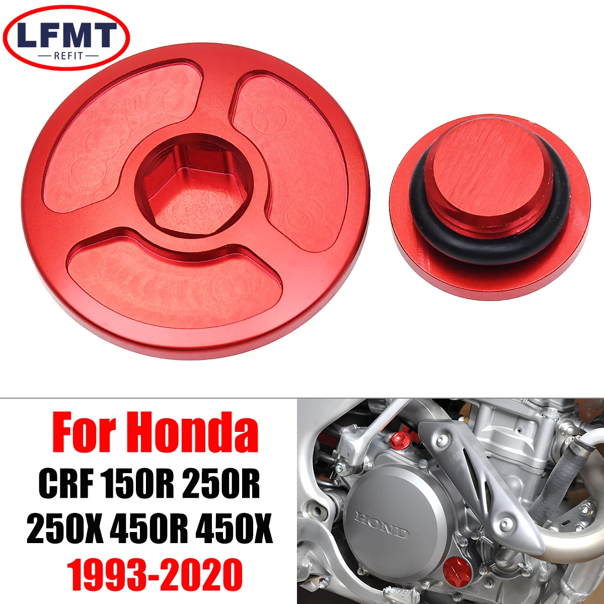 For Honda Motorcycle Crankcase Cover Engine Timing Plug CRF150R 250R 250X 450R 450X 250L/M 1000L 230F CRF250RALLY 1993-2021 2022