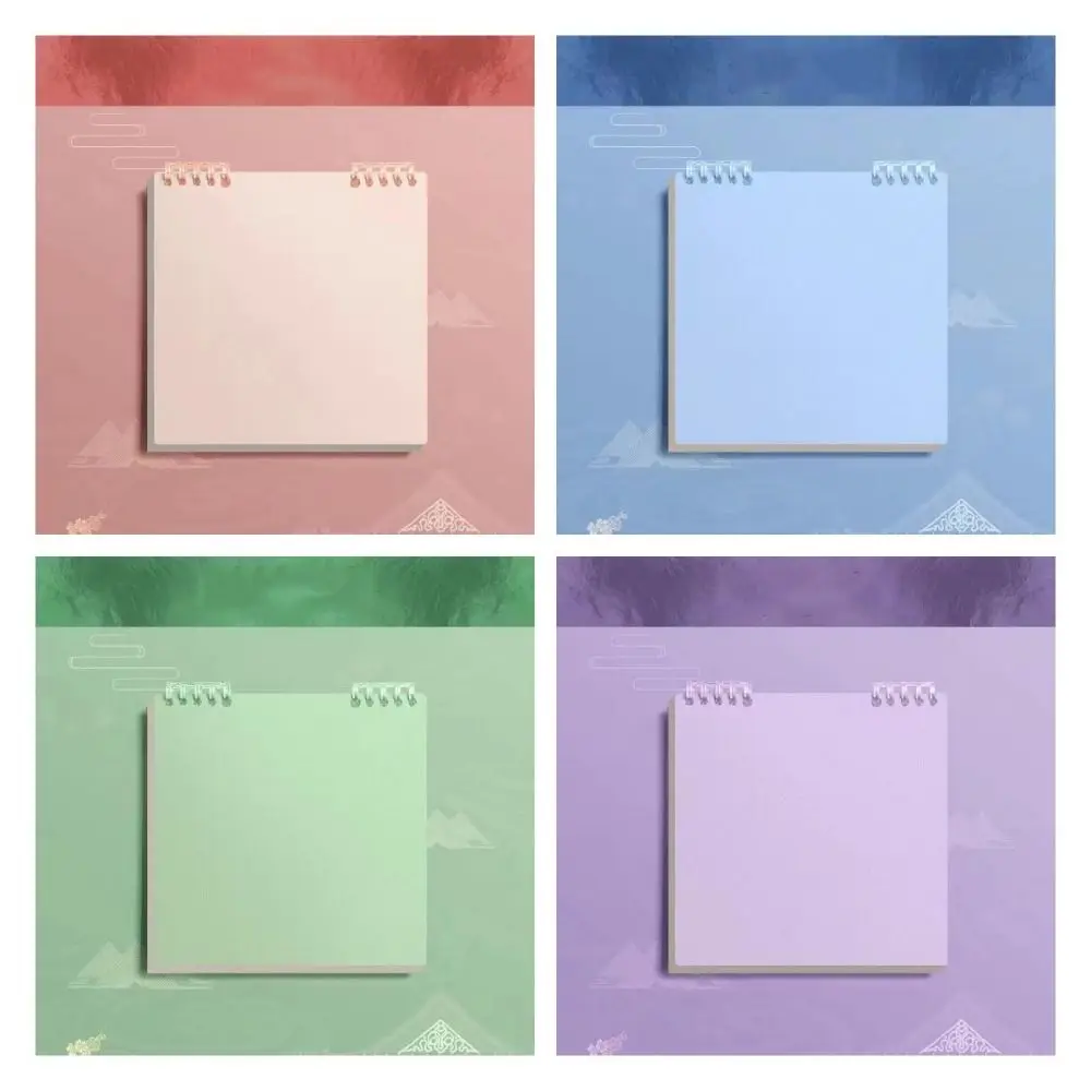 Note Pads Loose-leaf Notebook Removable Waterproof Shell Grid Writing Paper Delicate Thick Square Notebook Students Writing