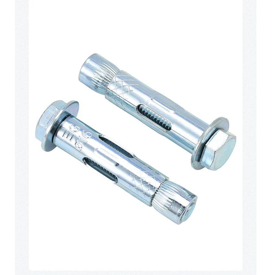 M6.5 - M16 Znic Plated Cabon Steel  External Hex Expansion Bolt Sleeve Concrete Anchor Bolt Built-in Expansion Screw L=40~120mm