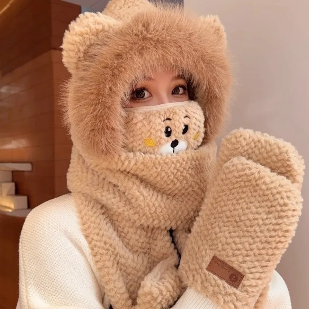 Универсальная защита ушей, теплые шапки, теплый ветрозащитный шарф, перчатки, цельные шапки, утепленная теплая защитная шапка, зимняя