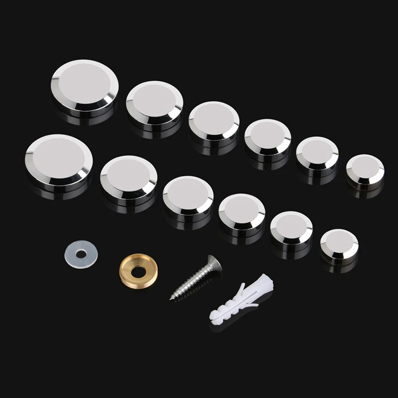 Top Luxury 200PCS Pure Brass Advertisement Nails Acrylic Billboard Glass Mirror Nails Decorative Caps+Copper Ring+Screw+Shim