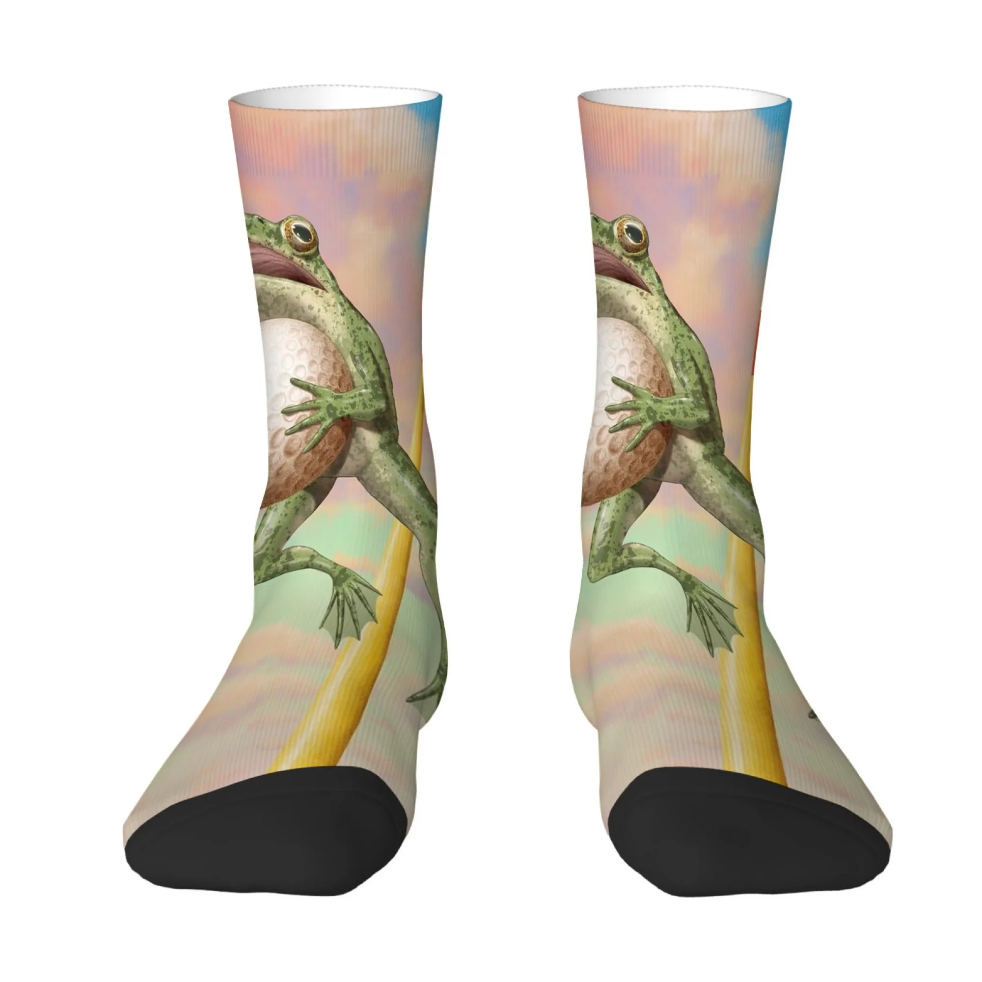 

Носки Golf Frog: дышащие, эластичные, нескользящие, забавные, стильные, в стиле хип-хоп, идеально подходят для фитнеса, повседневной носки, велоспорта и ежедневного использования.