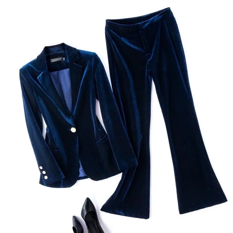 

Pleuche Suit Set Women's 2025 New Fashion Western-style Clothes Professional Women's Suit Two Piece Set