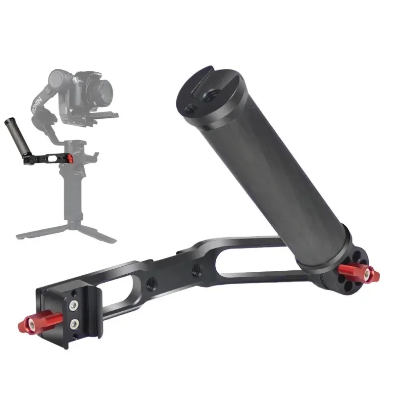 Carbon Fiber L Bracket Handle Grip w/ Foldable Cold Shoe Clamp for DJI Ronin RS3 MINI RS2 RSC2 Handheld Gimbal Stabilizer Part