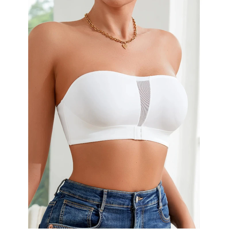 2026 Hot Sale YMQJ Soft Woman Brasseries Wire Free Seamless Front Closure Bra For Women Strapless Bra - view 6