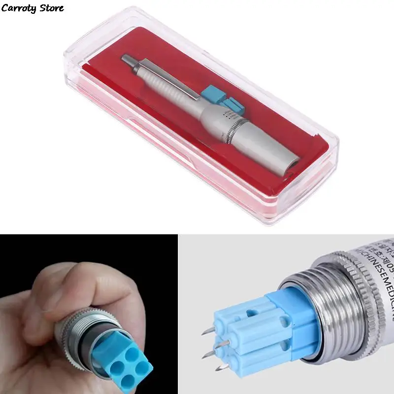 Metal Sputum Four 4 Head Diarrhea Collection Thorn Blood Cupping Needle Lancet Pen For Diabetic