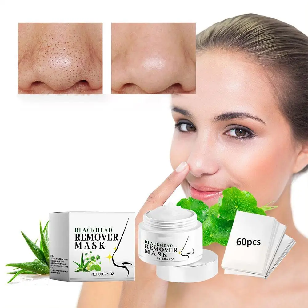 Blackhead Remover Cream Paper Plant Pore Strips Nose Acne Cleansing Black Dots Peel Off Mud Mask Treatments Skin Care