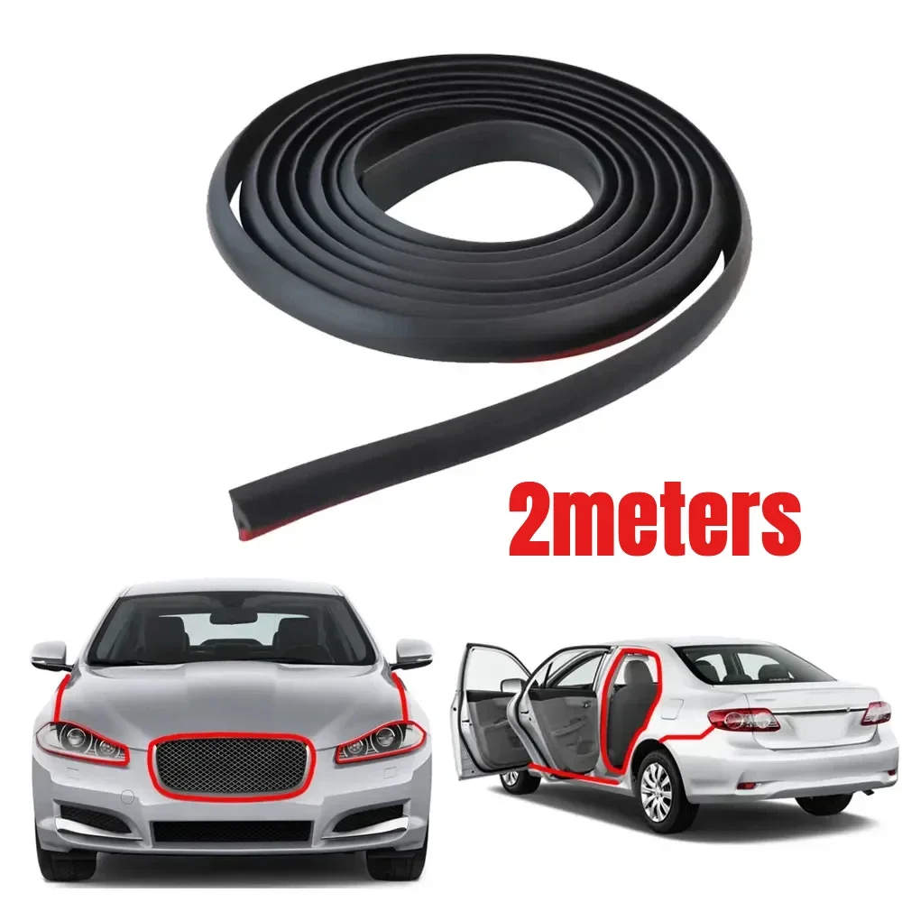 

Car Door Slanted T-Type Automobile Seal Rubber Weatherstrip Trim Rubber Sealing Strip 2m Black Universal Accessory Car Product