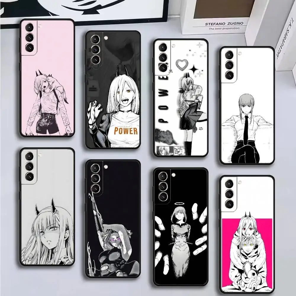 

Chainsaw man Cool anime Makima Phone Case For Samsung GalaxyA13,21s,22,31,32,52,53,71,72,73,Soft Black Cover