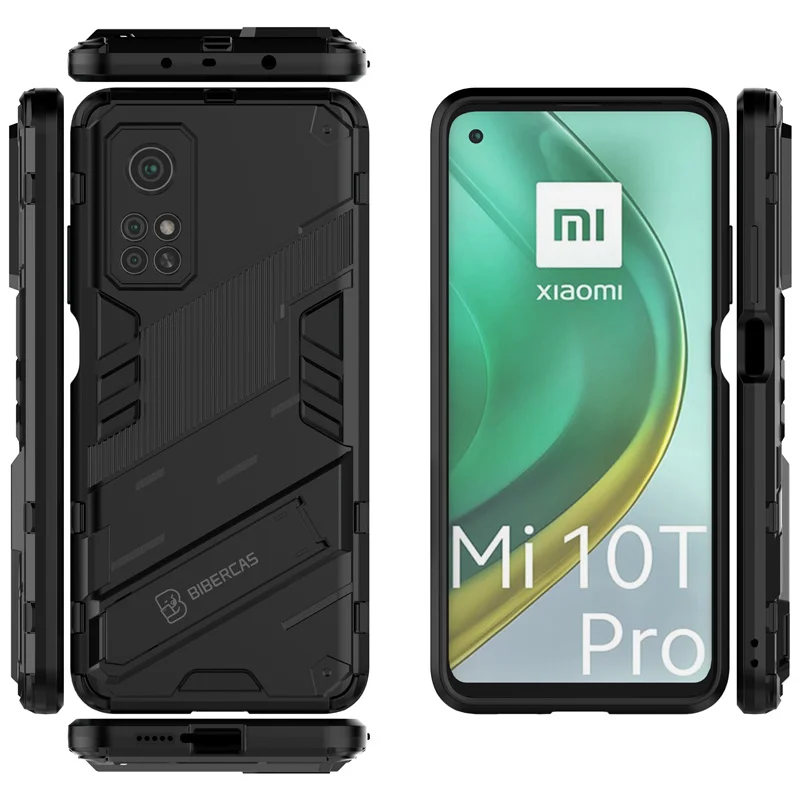 Para Xiaomi Mi 10T 10 T Pro 5G funda a prueba de golpes armadura robusta funda con soporte para Mi 10T Pro Mi10T Pro Mi 10 Lite funda de teléfono