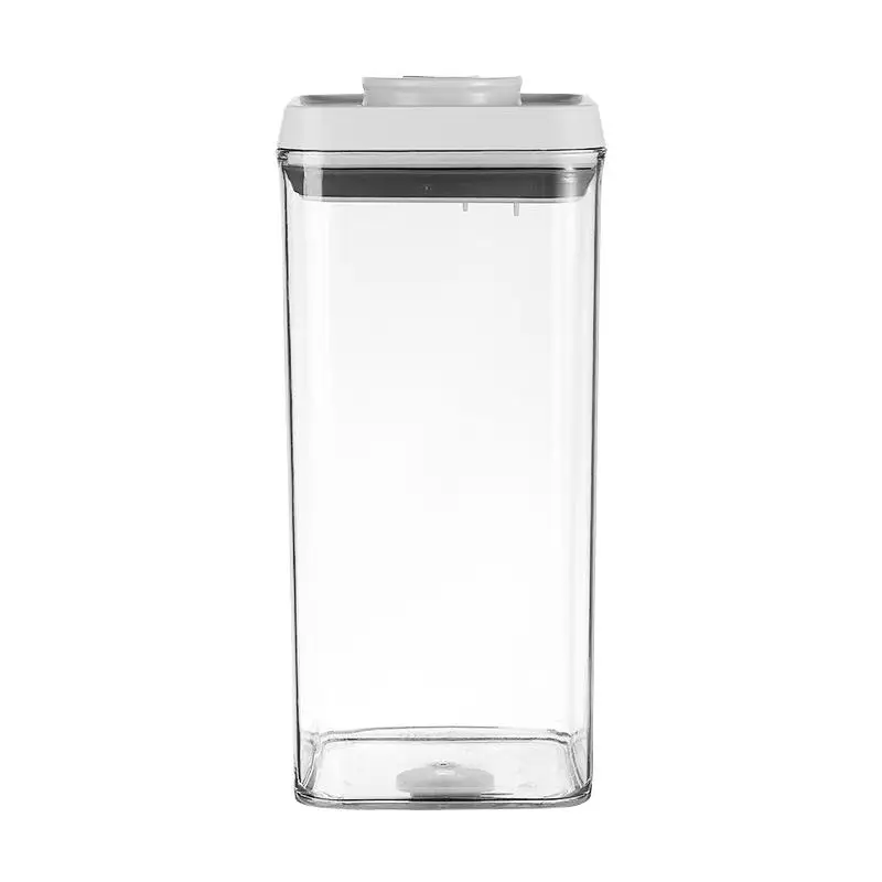 Kitchen Press-down Airtight Jars Clear Stackable Jar For Rice Grain Home Bakers Pantry Organizers Dried Fruits Cereal Container