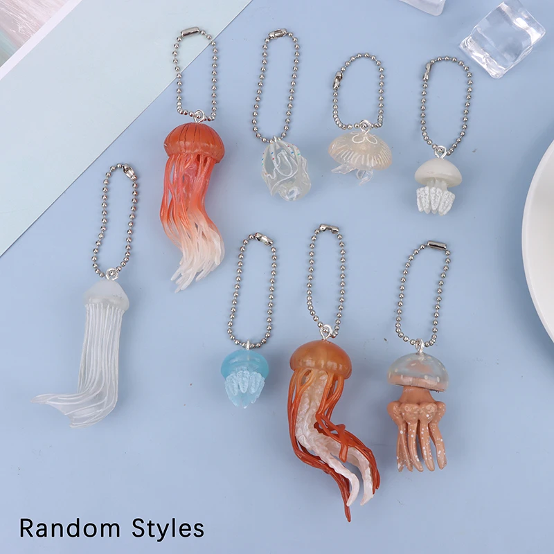 Original Toy Jellyfish Figure Keychain Pendant Kawaii Jelly Fish Cute Anime Figurine Gift