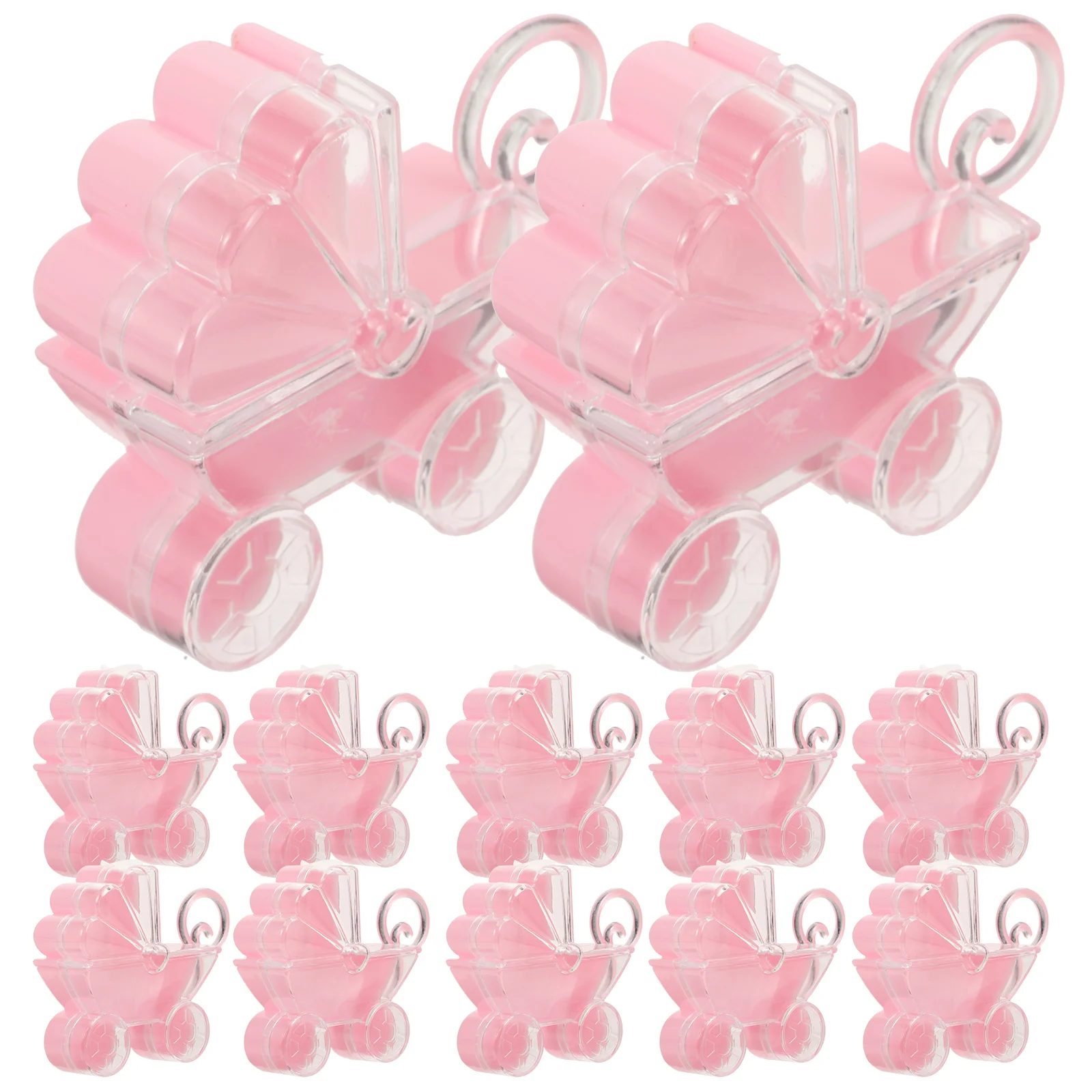 12 ชิ้นของขวัญกล่องขนาดเล็กกล่องช็อกโกแลต Candy แบบพกพาพลาสติกกรณีบิสกิตภาชนะเก็บสําหรับทารก