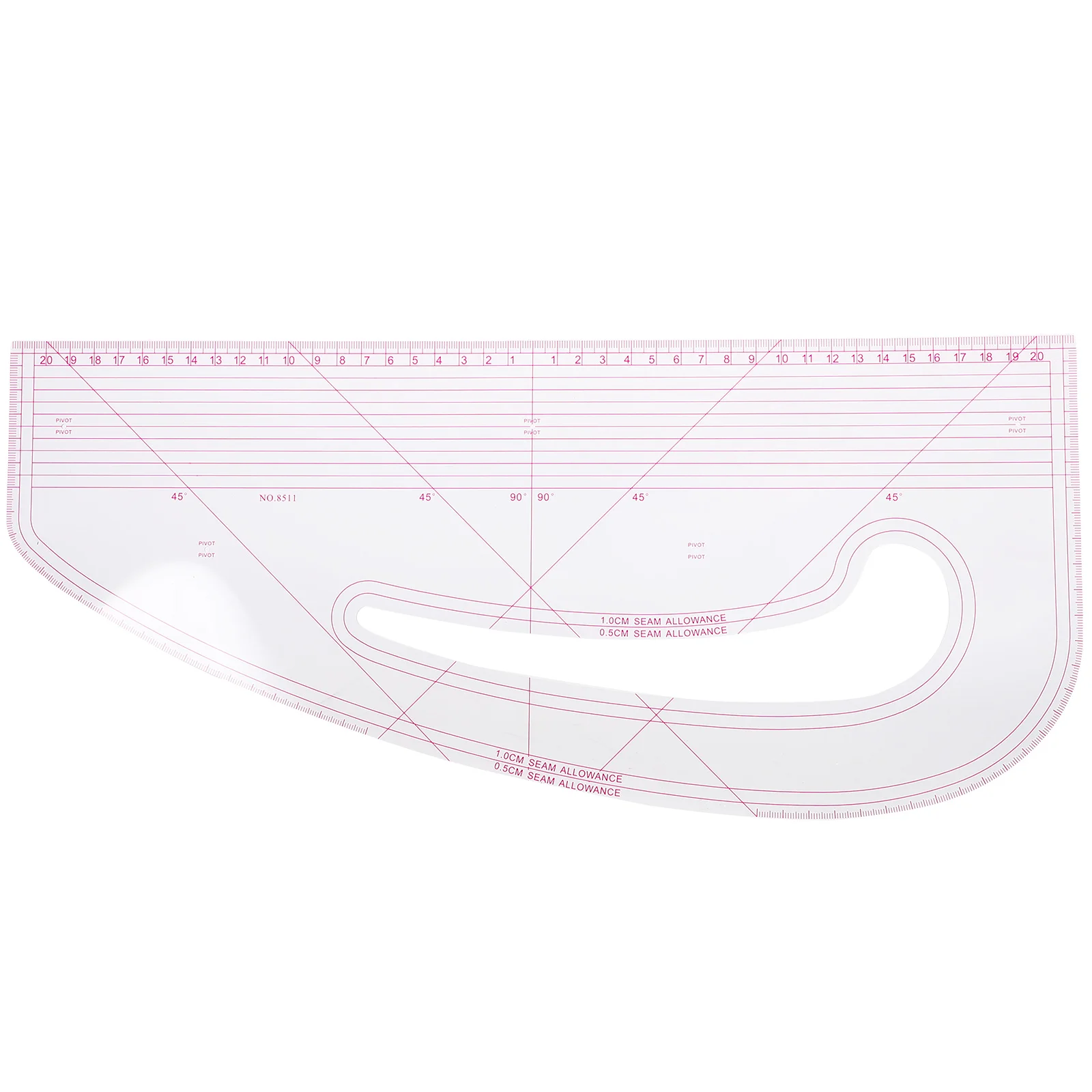 Curve Grading Ruler Sewing Rulers and Guides for Fabric Curler Clothing Clear Beginners PC Tailors Women's