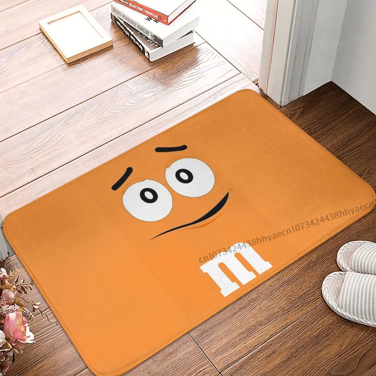 Bathroom Mat Orange M Face Doormat Kitchen Carpet Entrance Door Rug Home Decoration