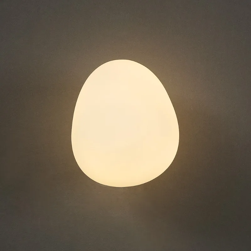 

Romantic Milk White Pebbles LED Lights Modern Room Decoration Suitable Restaurants Homestays Hotels Entrance Lighting Wall Lamp