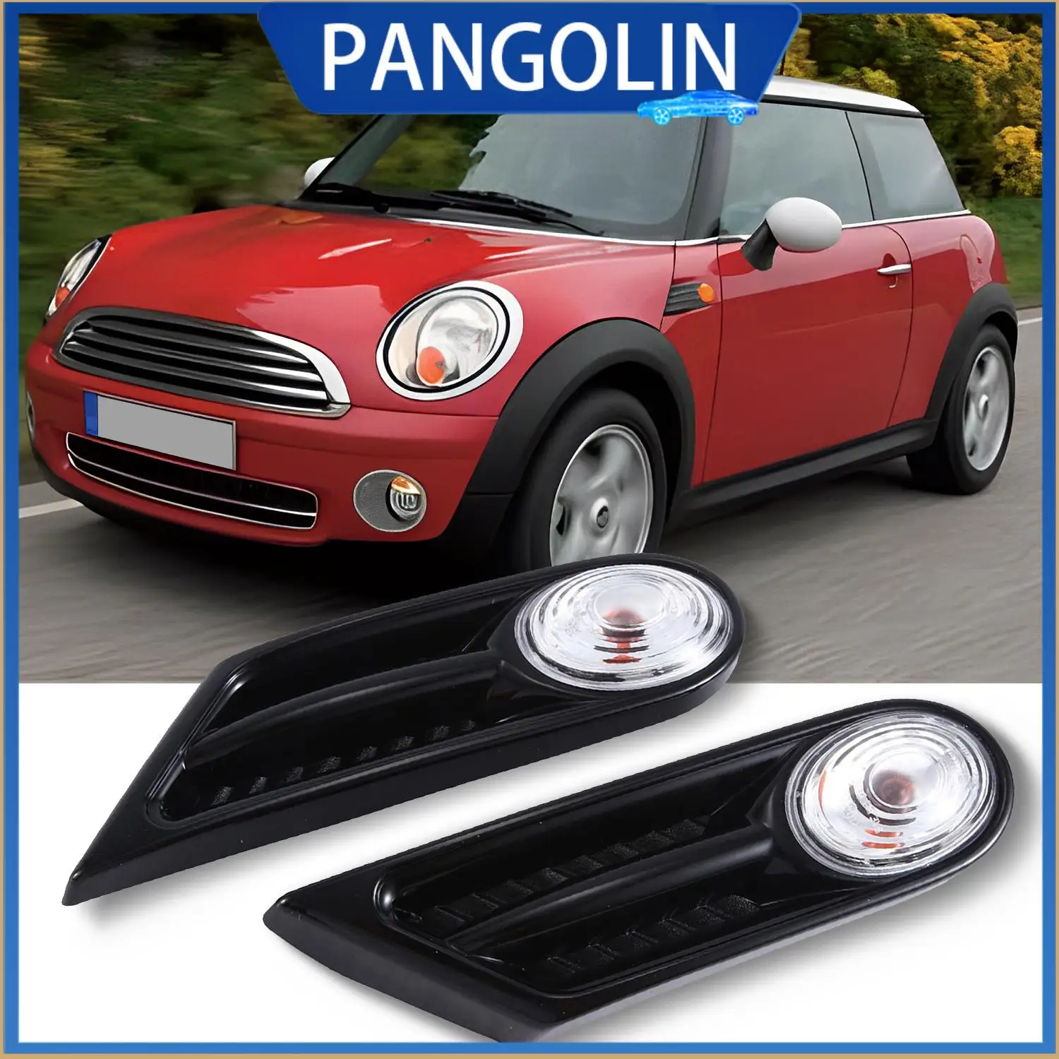 

PANGOLIN Smoke Side Marker Light Lamp For BMW MINI COOPER R56 R57 With IP67 Waterproof ABS+PC Construction And Amber LED