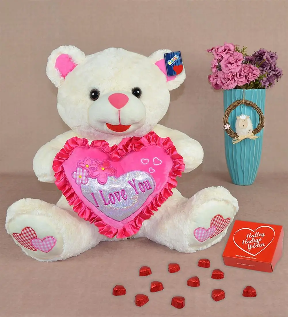 78628 plush heart bear 60CM -HLY