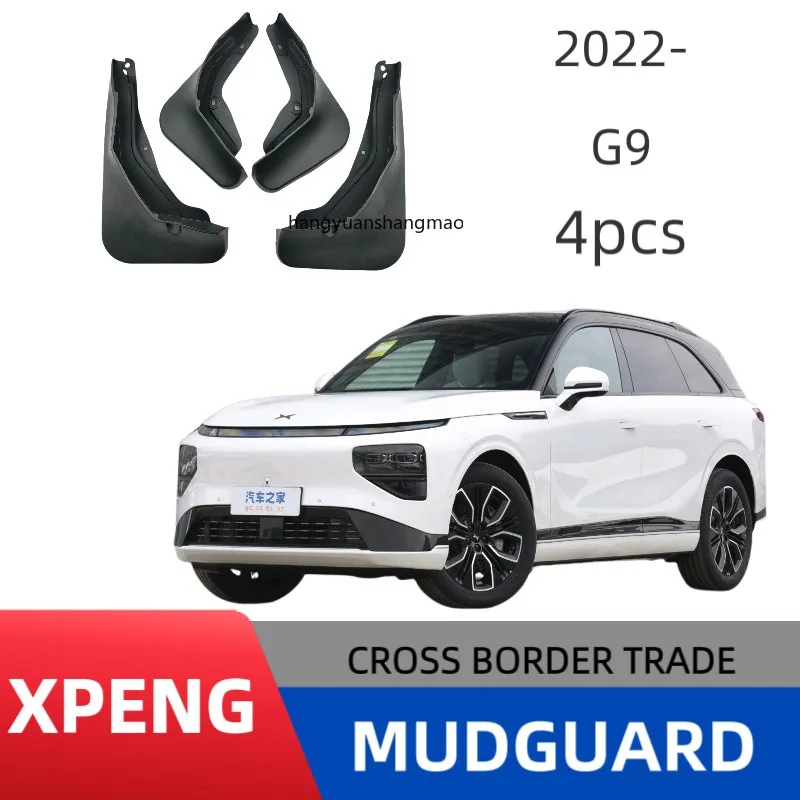 Car Styling For Xpeng G9 2022 + Front And Rear Mudguard Splash Guard Fender Mudflap Plate Cover Protector Decoration Accessories
