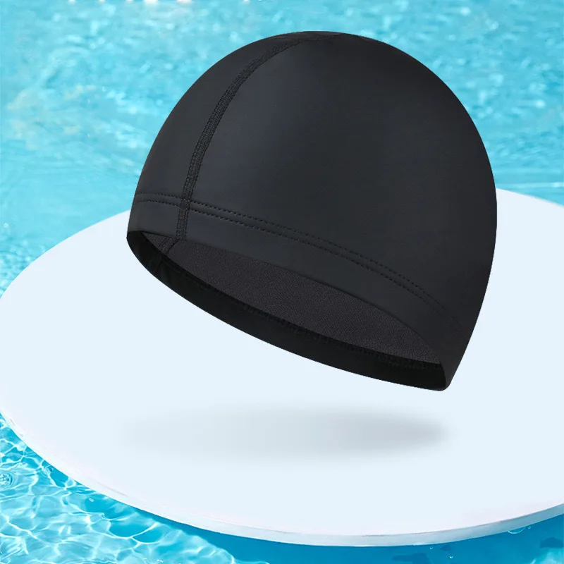 Summer Swimming Caps Quick-Drying Unisex Adult Breathable Large Non-Slip PU Solid Color Water Sports Waterproof Swim Diving Hat