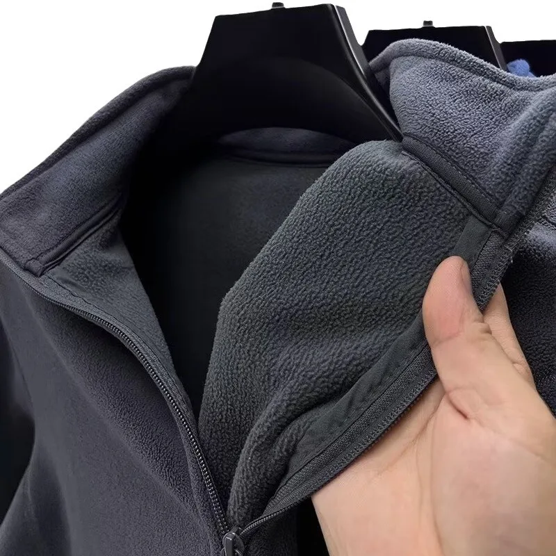 بلوفر صوف رجالي جديد لخريف وشتاء، سميك للدفء المضاف، معطف كاجوال مريح بياقة واقفة #5