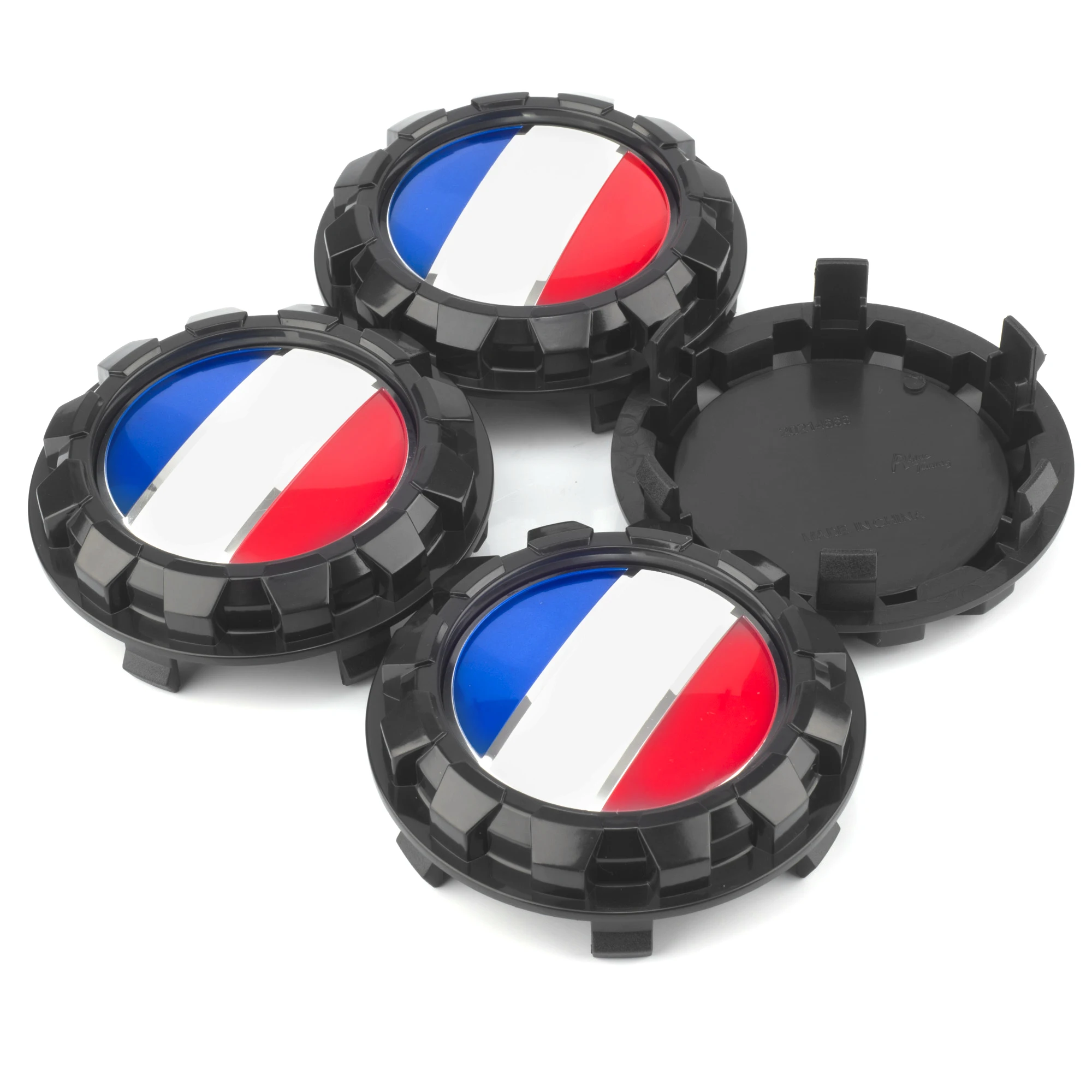 4pcs 83mm Refits France National Flag Wheel Center Cover For Denali Yukon Silverado 88963143 9595891Rim Hub Cap Car Accessroies