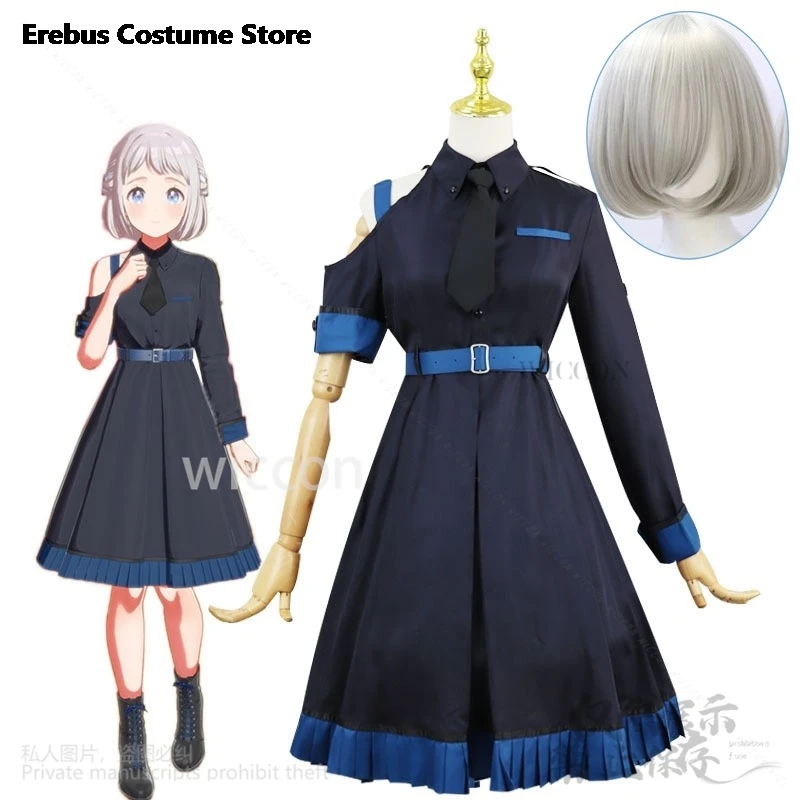 Anime Spel Gakuen Idolm @ Ster Cosplay Katsuragi Lilja Kostuum Pruiken Lolita Jurk Uniform Vrouw Sexy Halloween Verjaardagsfeestje Pak