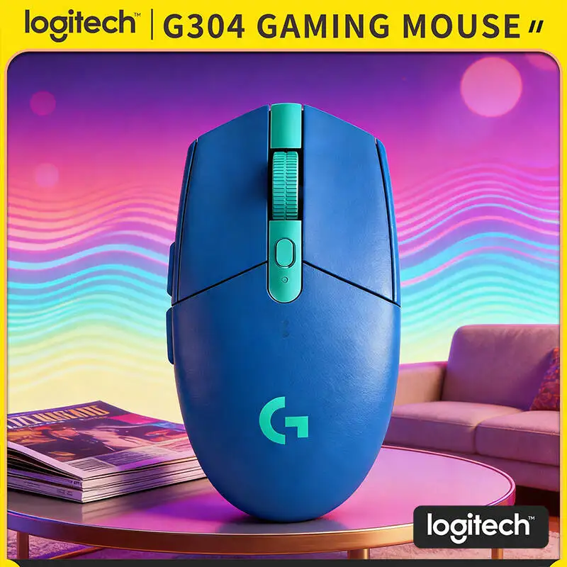 

Беспроводная мышь Logitech G304 с технологией LIGHTSPEED, сенсор HERO 12000 DPI, отклик 1 мс, 9 месяцев автономной работы, программируемые кнопки, для ПК и ноутбуков