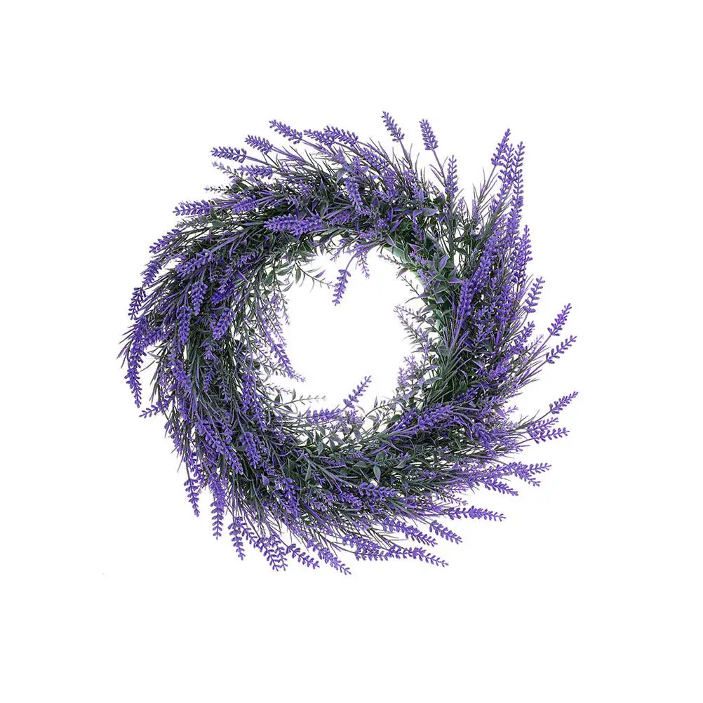 

Искусственный венок из лаванды (1 шт.), имитация цветочного венка, подвесная гирлянда из лаванды для украшения свадеб, дома, офиса, вечеринок