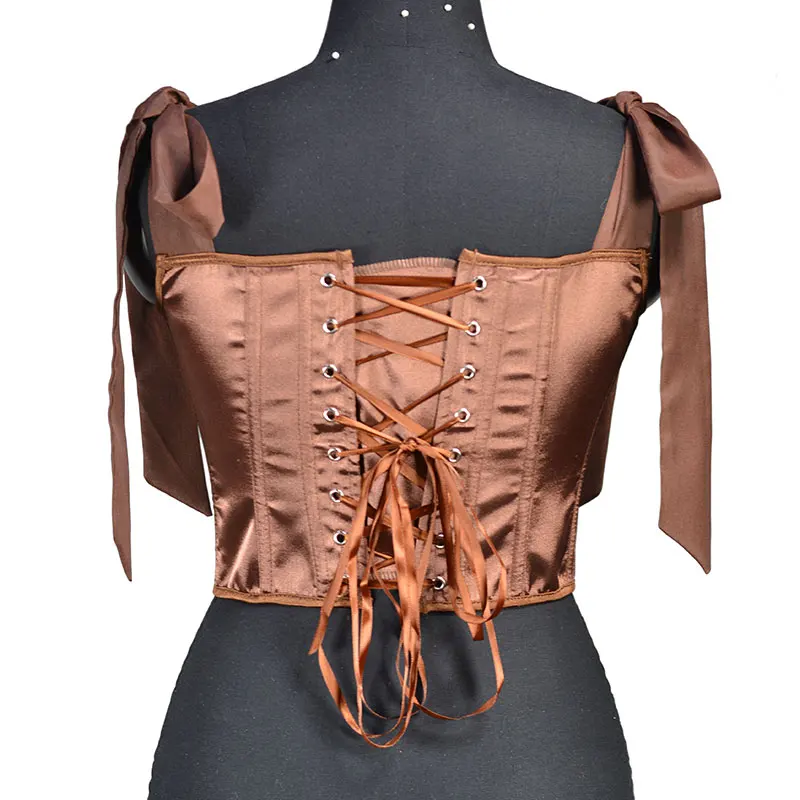 CEINTHRONEZ Sweet Nectar Lace up Corset Crop Vest Top Cropped Feminino Backless Club Top Tanks