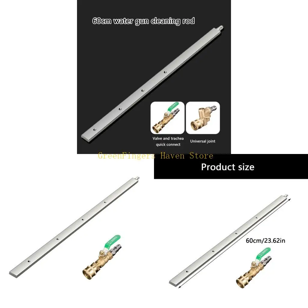 

F68D Universal Auto Radiator Maintenance Tool 39Inch Steel Rod Multi Directional Water Jet Cleaner