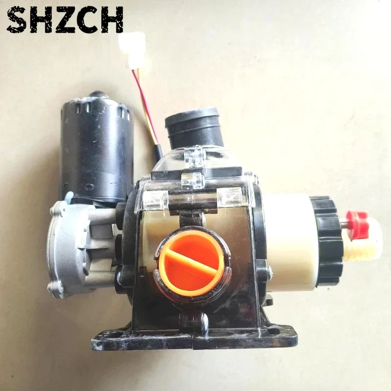 Large fertilizer electric box fertilizer applicator adjustable motor left and right with clear fertilizer port handwheel